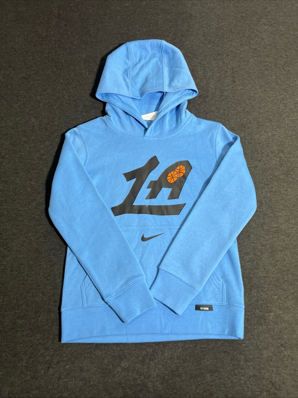 Nike Blue Crewneck Hoodie with Basketball Graphic